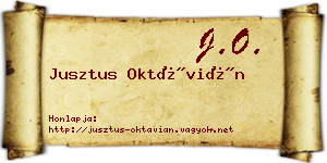 Jusztus Oktávián névjegykártya